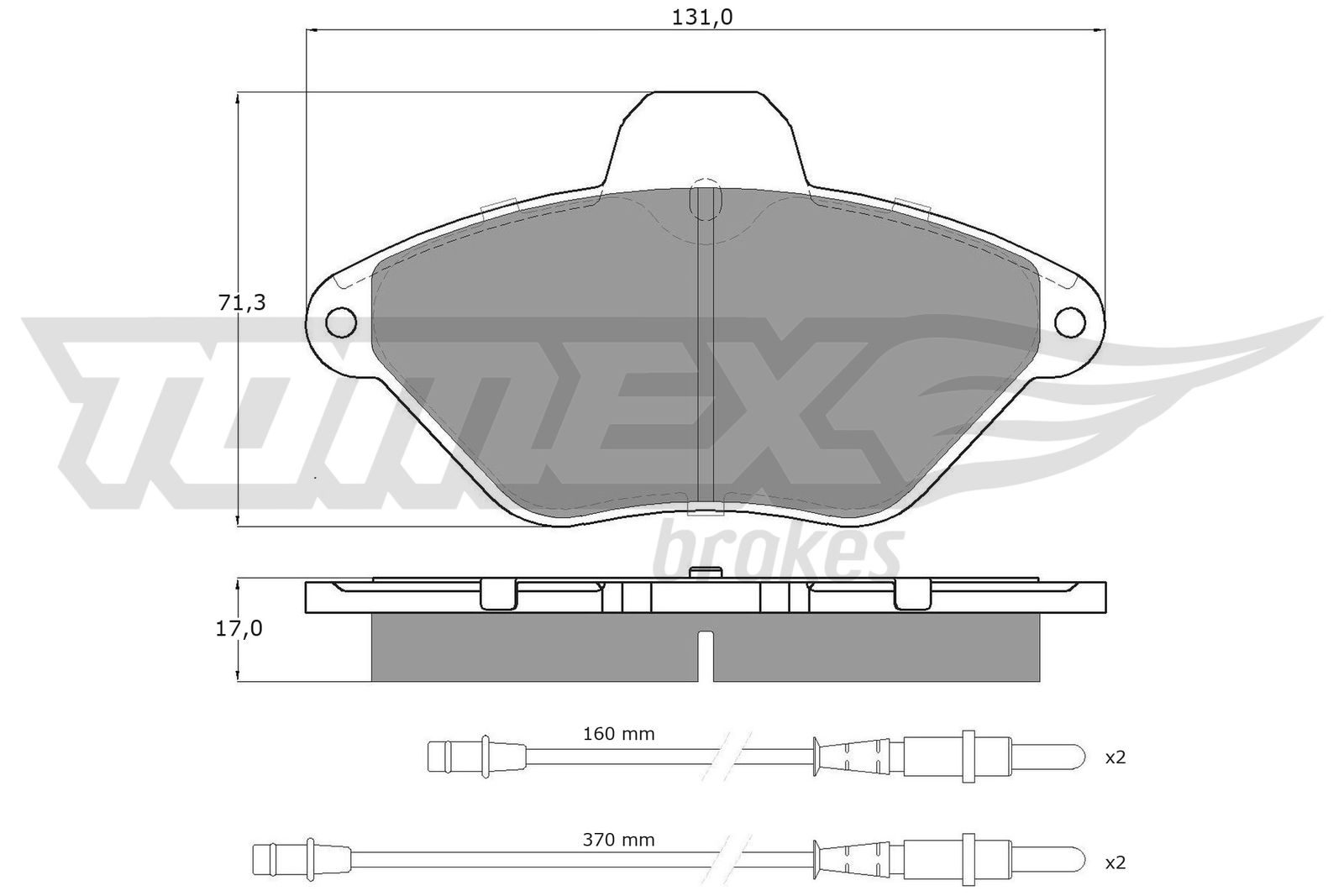 Sada brzdových platničiek kotúčovej brzdy TOMEX Brakes